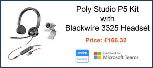 Poly Studio P5 with Blackwire 3325 Headset
